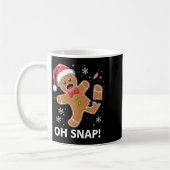 Mug Gingerbread Man Oh Snap Christmas Funny Cookie (Gauche)