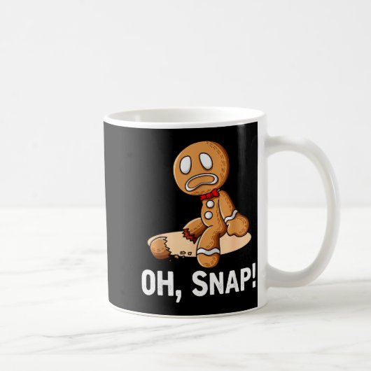 Mug Gingerbread Man Oh Snap Christmas Funny Cookie Bak (Droite)