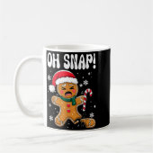 Mug Gingerbread Man Oh Snap Christmas Funny Cookie Bak (Gauche)
