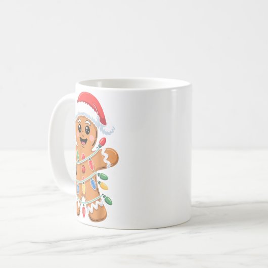 Mug Gingerbread Man Tangled Christmas Lights  (Devant gauche)