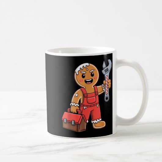 Mug Gingerbread Mechanic Handyman Fixer Worker Christm (Droite)