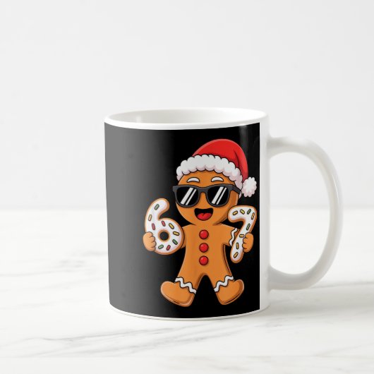 Mug Gingerbread Santa With Sungles Holding 67 Cookies (Droite)