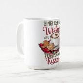 Mug Gingerbread Wishes and Mistletoe Kisses Christmas (Devant gauche)