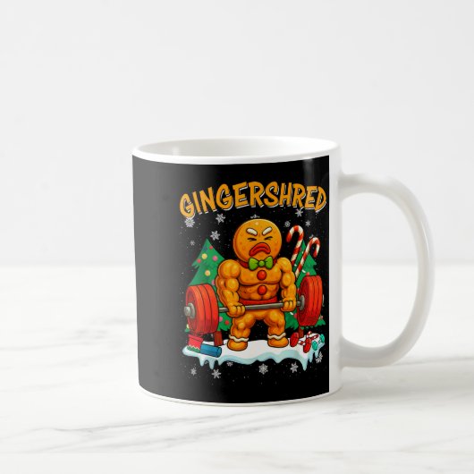 Mug Gingershred Drôle Bonhomme en pain d'épices Gym Bo (Droite)