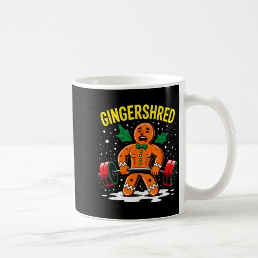 Mug Gingershred Funny Gingerbread Man Gym Bodybuilding (Droite)
