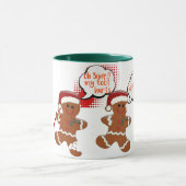 Mug gingersnap cookie amusant fêtes de noël muette (Centre)