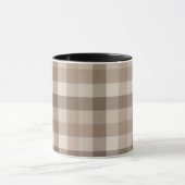 Mug Gingham à carreaux marron clair Terre Neutre (Centre)