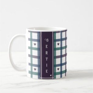 Mug Gingham Cœur Violet