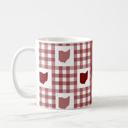 Mug Gingham Rouge de l'Ohio (Gauche)