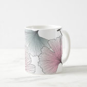 Mug Gingko biloba dessiné à la main. (Devant droit)