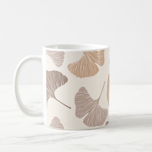 Mug Ginkgo biloba : design transparent sec. (Gauche)