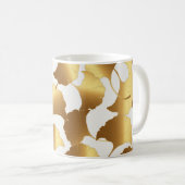 Mug Ginkgo Gold : Design Vintage de luxe. (Devant droit)