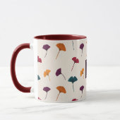 Mug Ginkgo Leaf Motif Automne Couleurs Automne (Gauche)