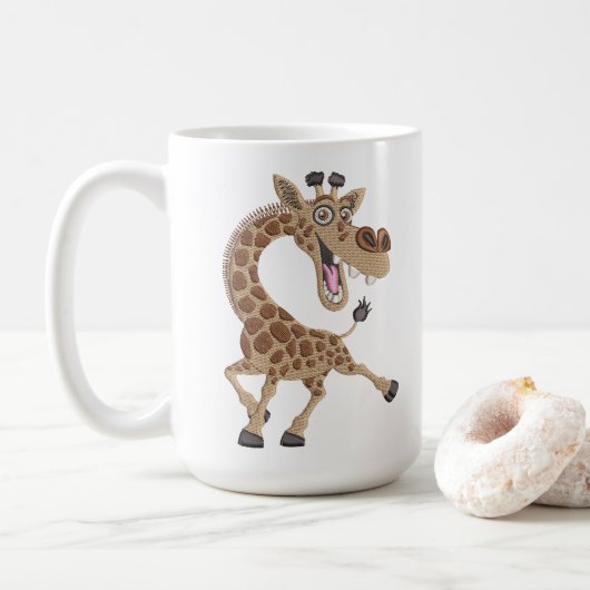 Mug Girafe à rire fou (Avec donut)