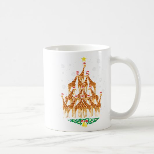 Mug Girafe Arbre de Noël Animal Noël Femmes Hommes (Droite)