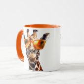 Mug Girafe Avec Lunettes De Soleil (Devant gauche)