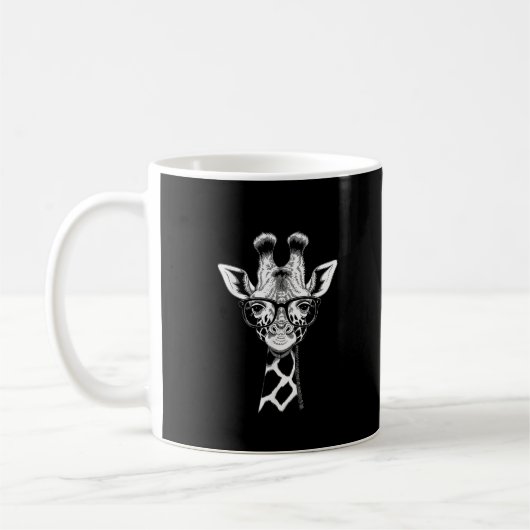 Mug Girafe Cool Graphique Décontracté Été Drôle Mignon (Gauche)