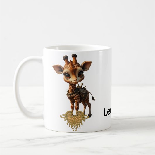 Mug Girafe de bébé en steampunk-dessin animé (Gauche)