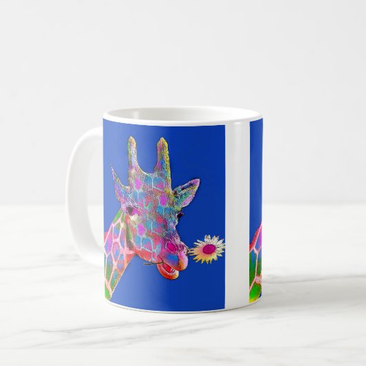 Mug Girafe de tournesol d'art de bruit (Devant gauche)