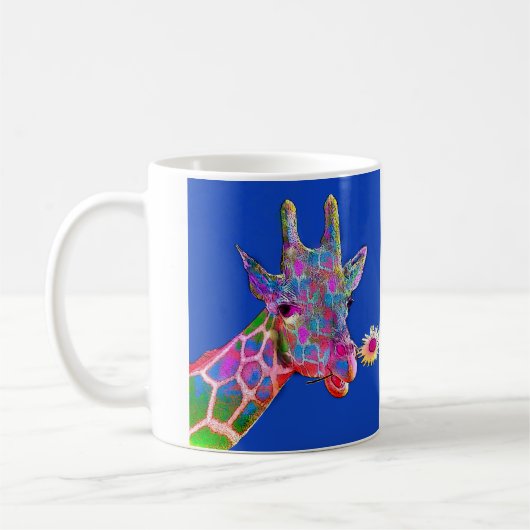 Mug Girafe de tournesol d'art de bruit (Gauche)