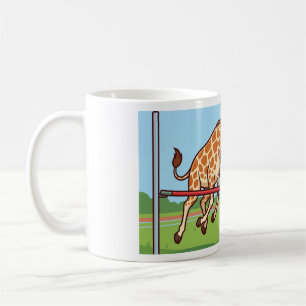 Mug Girafe Drôle de Saut en Hauteur Dessin Animé