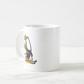 Mug Girafe drôle jouant l'art de cornemuses (Devant gauche)