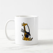Mug Girafe drôle jouant l'art de cornemuses (Gauche)