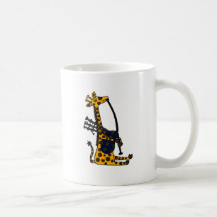 Mug Girafe drôle jouant l'art de cornemuses