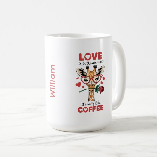 Mug Girafe Exprimez Votre Amour (Devant droit)