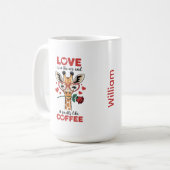 Mug Girafe Exprimez Votre Amour (Devant gauche)