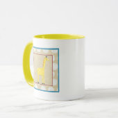 Mug Girafe jaune avec Pois blancs (Devant gauche)