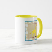 Mug Girafe jaune avec Pois blancs (Devant droit)