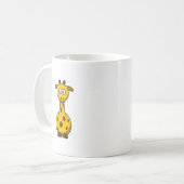 Mug Girafe mignonne Clipart de bande dessinée (Devant gauche)