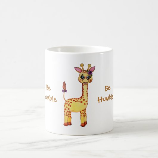 Mug Girafe mignonne de bébé d'aquarelle (Centre)