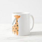Mug girafe orange mignonne customisée (Devant droit)