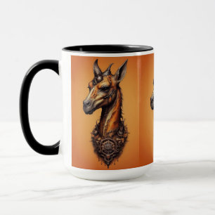 Mug Girafe Steampunk Orange,
