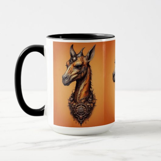 Mug Girafe Steampunk Orange, (Gauche)