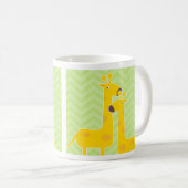 Mug Girafe sur le modèle de chevron de zigzag (Devant droit)