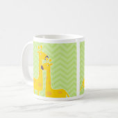 Mug Girafe sur le modèle de chevron de zigzag (Devant gauche)