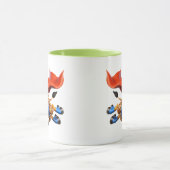 Mug Girafe volante avec cape rouge. (Centre)