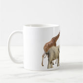 Mug girafes isolées et éléphants marchant (Gauche)