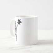 Mug Giraffe Autisme Puzzle Typographie (Devant gauche)