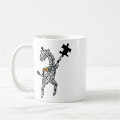 Mug Giraffe Autisme Puzzle Typographie (Gauche)