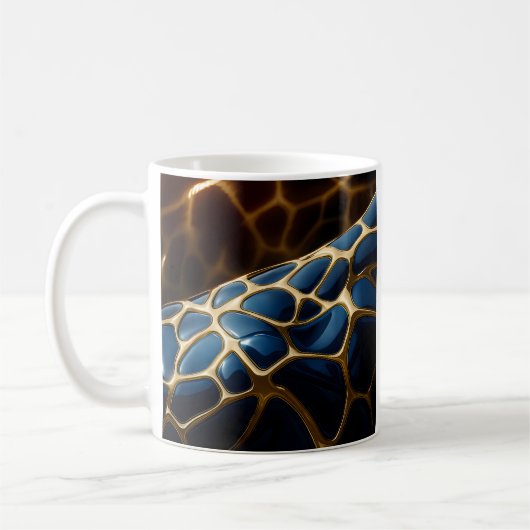 Mug Giraffe bleue dorée (Gauche)