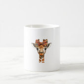 Mug Giraffe Boho Fleur sauvage Coquette Bow Maman Mère (Centre)