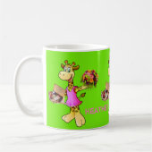 Mug Giraffe Boue verte florale (Gauche)