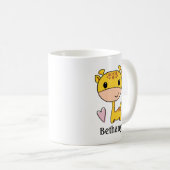 Mug Giraffe Cute Avec Coeur Pesonalisé (Devant droit)