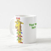Mug Giraffe Drôle Avec Lumières Noël Whimsical (Devant gauche)