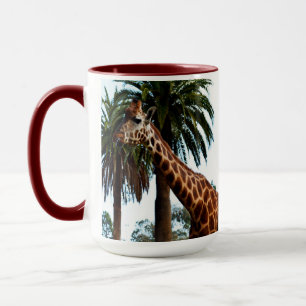 Mug Giraffe Drôle Qui Donne Une Framboise,
