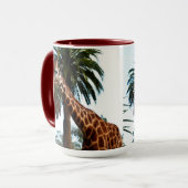 Mug Giraffe Drôle Qui Donne Une Framboise, (Devant gauche)